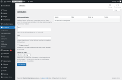 Page screenshot: Products → Attributes