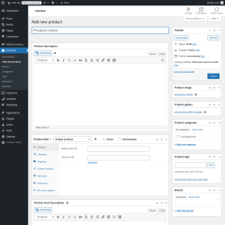 Page screenshot: Products &rarr; Add new product