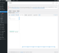 Page screenshot: WooCommerce &rarr; Reports &rarr; Customers