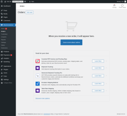 Page screenshot: WooCommerce &rarr; Orders
