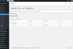 Page screenshot: WooCommerce &rarr; Status &rarr; Logs