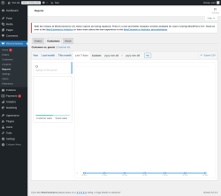 Page screenshot: WooCommerce &rarr; Reports &rarr; Customers