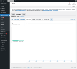 Page screenshot: WooCommerce &rarr; Reports &rarr; Customers