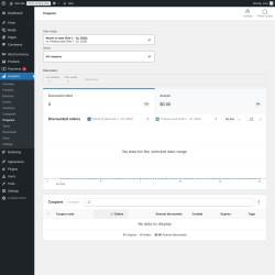 Page screenshot: Analytics &rarr; Coupons