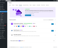 Page screenshot: WooCommerce &rarr; Settings &rarr; Payments