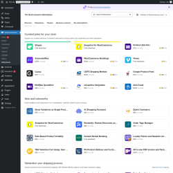 Page screenshot: WooCommerce &rarr; Extensions 