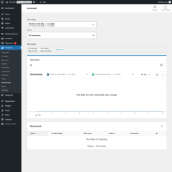 Page screenshot: Analytics &rarr; Downloads