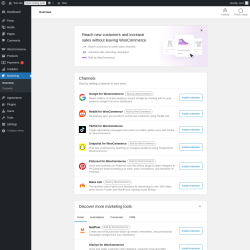 Page screenshot: Marketing