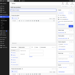Page screenshot: Products &rarr; Add new product