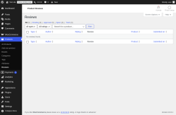 Page screenshot: Products &rarr; Reviews