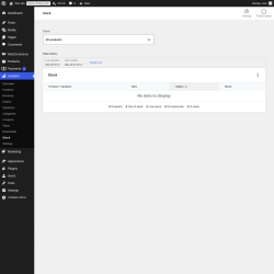 Page screenshot: Analytics &rarr; Stock