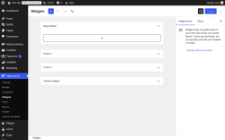 Page screenshot: Widgets &lsaquo; Test site &mdash; WordPress