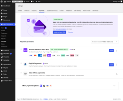 Page screenshot: WooCommerce &rarr; Settings &rarr; Payments