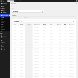 Page screenshot: WooCommerce &rarr; Customers