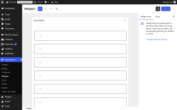 Page screenshot: Widgets &lsaquo; Test site &mdash; WordPress