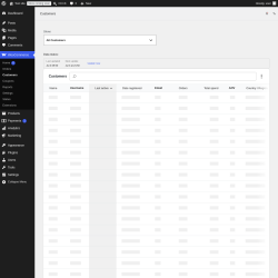Page screenshot: WooCommerce &rarr; Customers