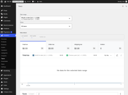 Page screenshot: Analytics &rarr; Taxes