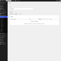 Page screenshot: Analytics &rarr; Stock