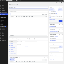Page screenshot: Products &rarr; Add new product