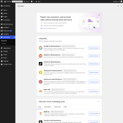 Page screenshot: Marketing