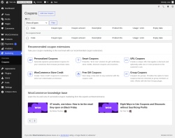 Page screenshot: Marketing &rarr; Coupons