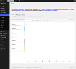 Page screenshot: WooCommerce &rarr; Reports