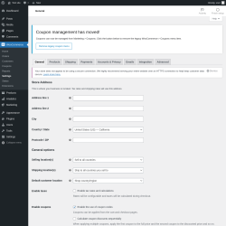 Page screenshot: WooCommerce → Settings
