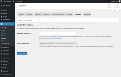 Page screenshot: WooCommerce &rarr; Settings &rarr; Integration
