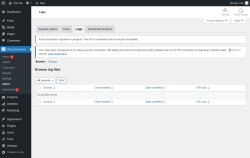 Page screenshot: WooCommerce &rarr; Status &rarr; Logs