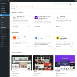 Page screenshot: WooCommerce &rarr; Extensions