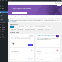 Page screenshot: WooCommerce &rarr; 