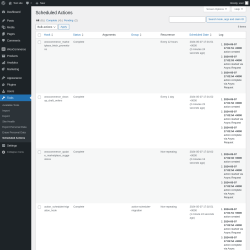 Page screenshot: Tools &rarr; Scheduled Actions