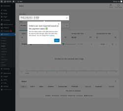 Page screenshot: Analytics &rarr; Orders