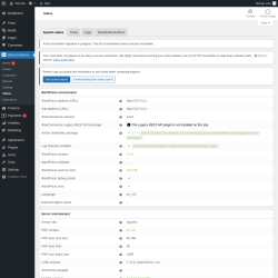 Page screenshot: WooCommerce &rarr; Status