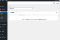 Page screenshot: WooCommerce &rarr; Customers