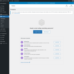 Page screenshot: Products
