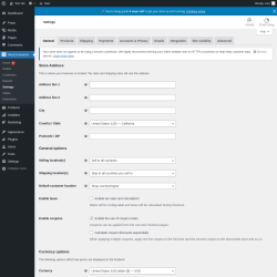 Page screenshot: WooCommerce &rarr; Settings