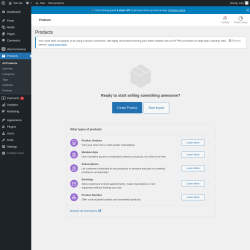 Page screenshot: Products