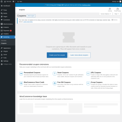Page screenshot: Marketing &rarr; Coupons