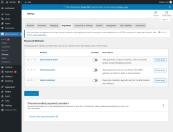 Page screenshot: WooCommerce &rarr; Settings &rarr; Payments