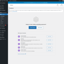 Page screenshot: Products