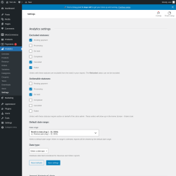 Page screenshot: Analytics &rarr; Settings
