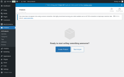 Page screenshot: Products