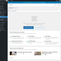 Page screenshot: Marketing &rarr; Coupons