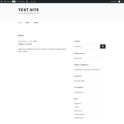 Page screenshot: Test site &ndash; Just another WordPress site