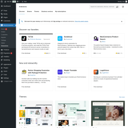 Page screenshot: WooCommerce &rarr; Extensions