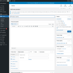 Page screenshot: Products &rarr; Add New
