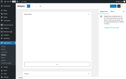 Page screenshot: Widgets &lsaquo; Test site &mdash; WordPress