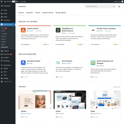 Page screenshot: WooCommerce &rarr; Extensions