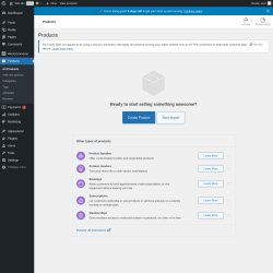 Page screenshot: Products
